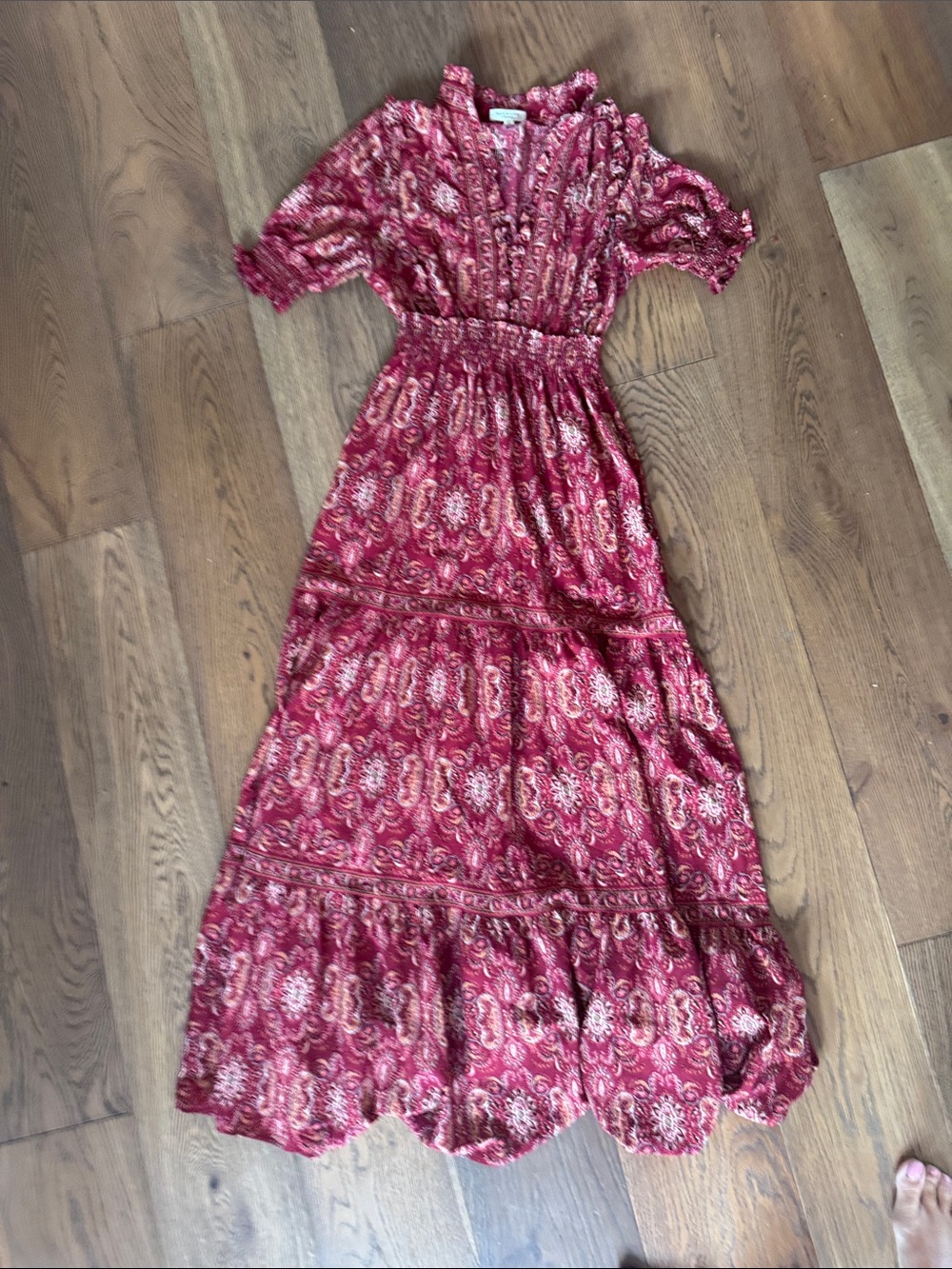 Women’s ' Red Floral Maxi Dress - max studios